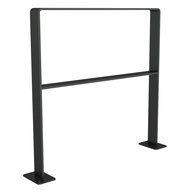 Leaning bracket made of flat steel | 70 x 70 mm | for doweling, with crossbar | width: 800mm | hot-dip galvanized and coated DB 703